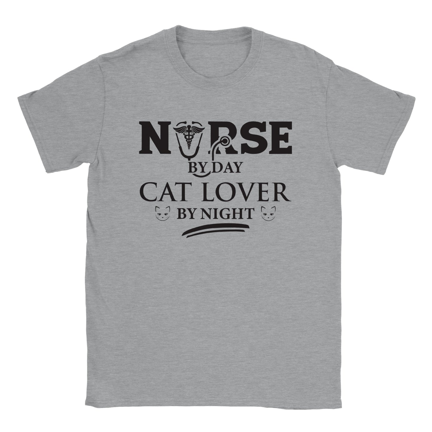 NURSE BY DAY UNISEX CREWNECK T-SHIRT
